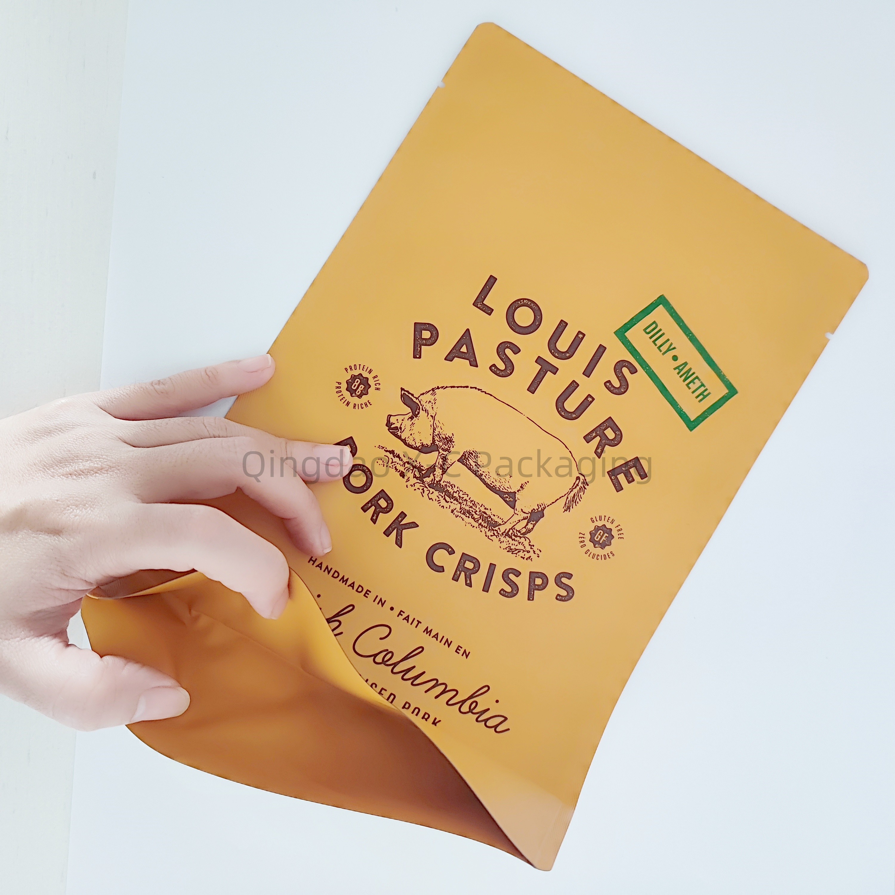 Laminated Stand Up Bag Gravure Print Glossy Food Grade Standing Packing Pouch