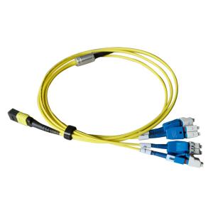 8 Fiber MTP Trunk Cable with Uniboot 4 x LC and Low Insertion Loss ≤ 0.3dB MPO