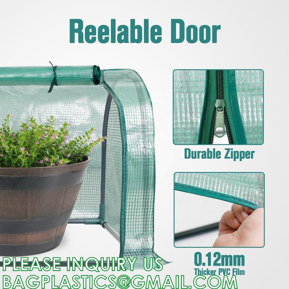 Heavy-Duty Poly Balcony Large Walk In Tunnel Plastic Greenhouse Tent For Winter Indoor Garden Winter PVC Mini