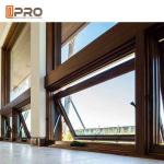 Sound Proof Insulation Top Hung Aluminum Awning Windows / Glass Top Hung Windows