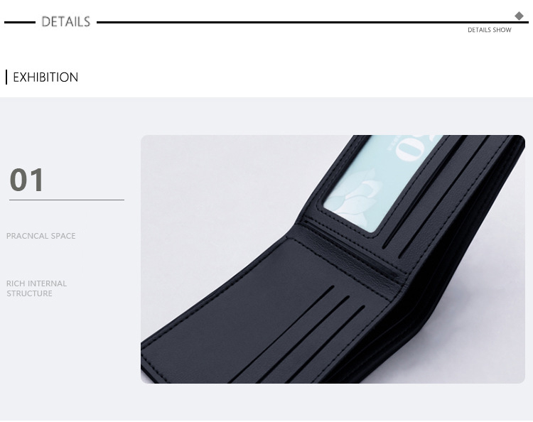 Availiable Multifunctional Money Cards Holder Purse for Korean Luxury Men's Short Wallet