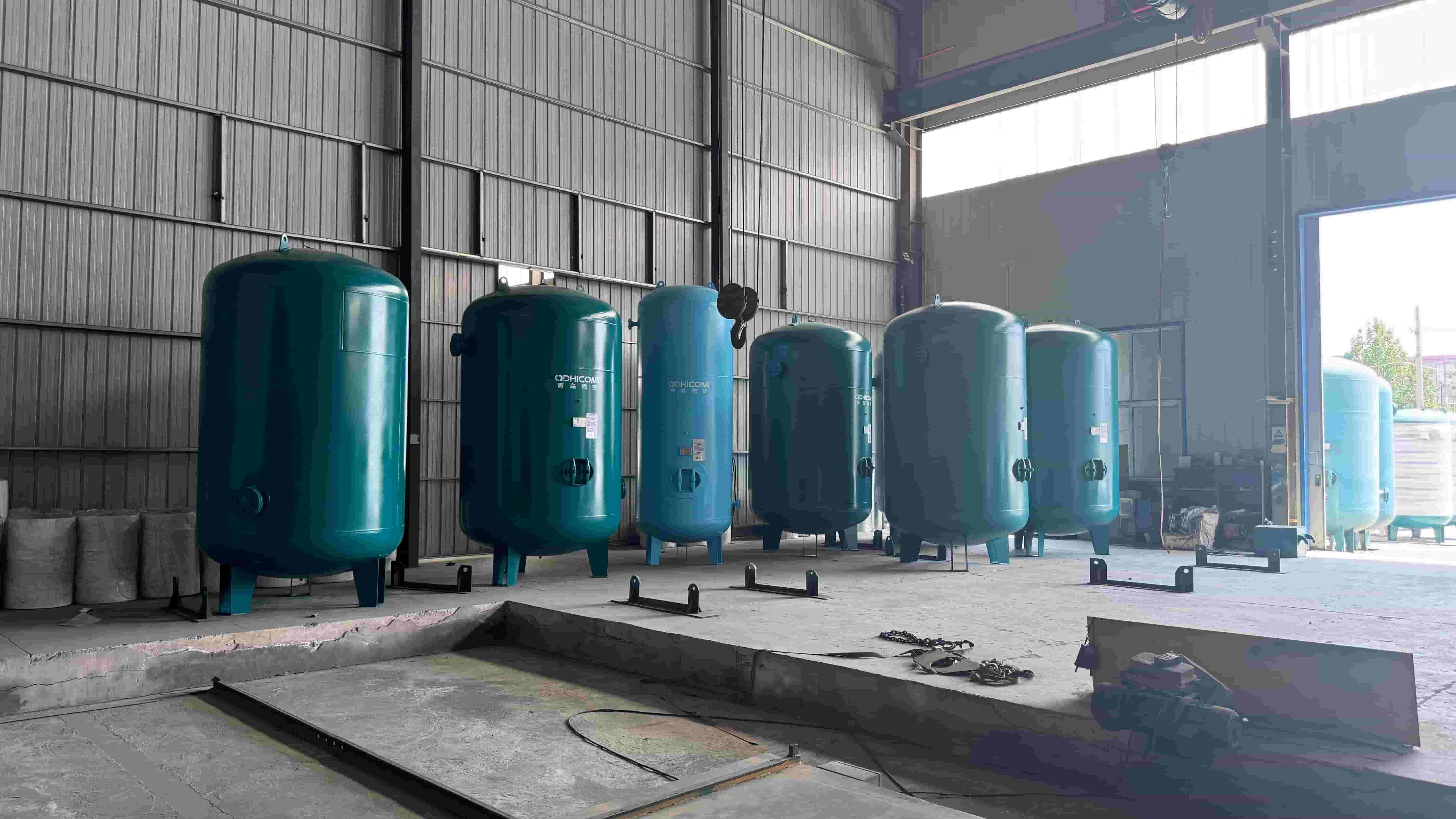 Sanitary Distribution Air Compressed Air Receiver Tanks Horizontal Tank PED Certified