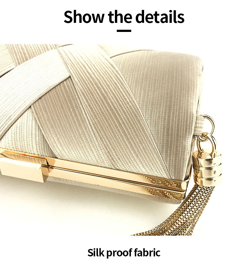 Women's Luxury Tassel Envelope Satchels for Evening Events Bridal Ladies Party Purse