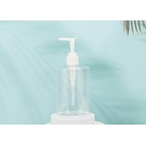 Cosmetic PET Empty 500ml Pump Bottles 16oz Plastic Glossy Cylindrical