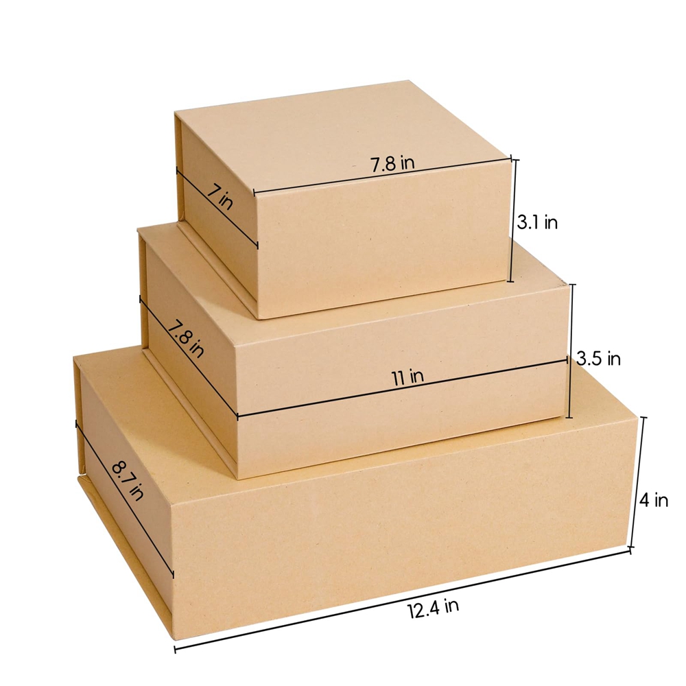 Custom Good Luxury Folding Storage Magnetic Kraft Paper Gift Box with Glossy Lamination
