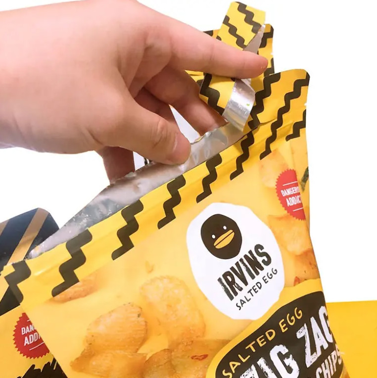 Potato Chips Packaging Customization Ziplock Stand Up Aluminum Foil Plastic Food Packet Pouch Bag For Crisps Snack Food