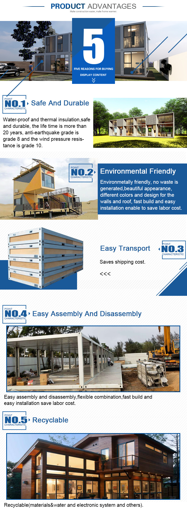 Mobile 20 Ft Shipping Container House Tiny Homes Sandwich Panel