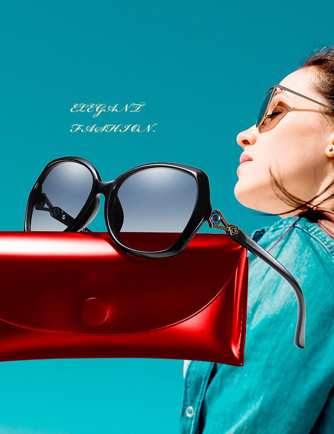 BSCI Oversized Designer Polarized Fashion Sunglasses UV400 Resin Lens