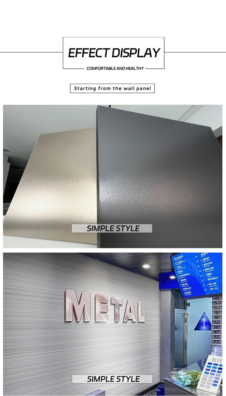 Interior Decoration Metal Wood Veneer Wall Panel Environment Friendly Bamboo Charcoal Wood Veneer