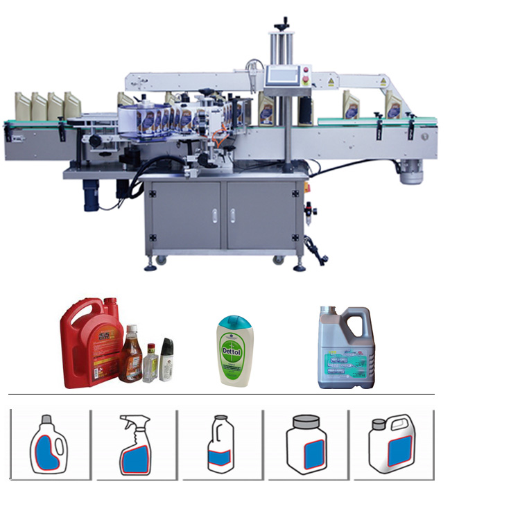 Two Sides Bottle Sticker Labeling Machine Small Scale Long Working Life