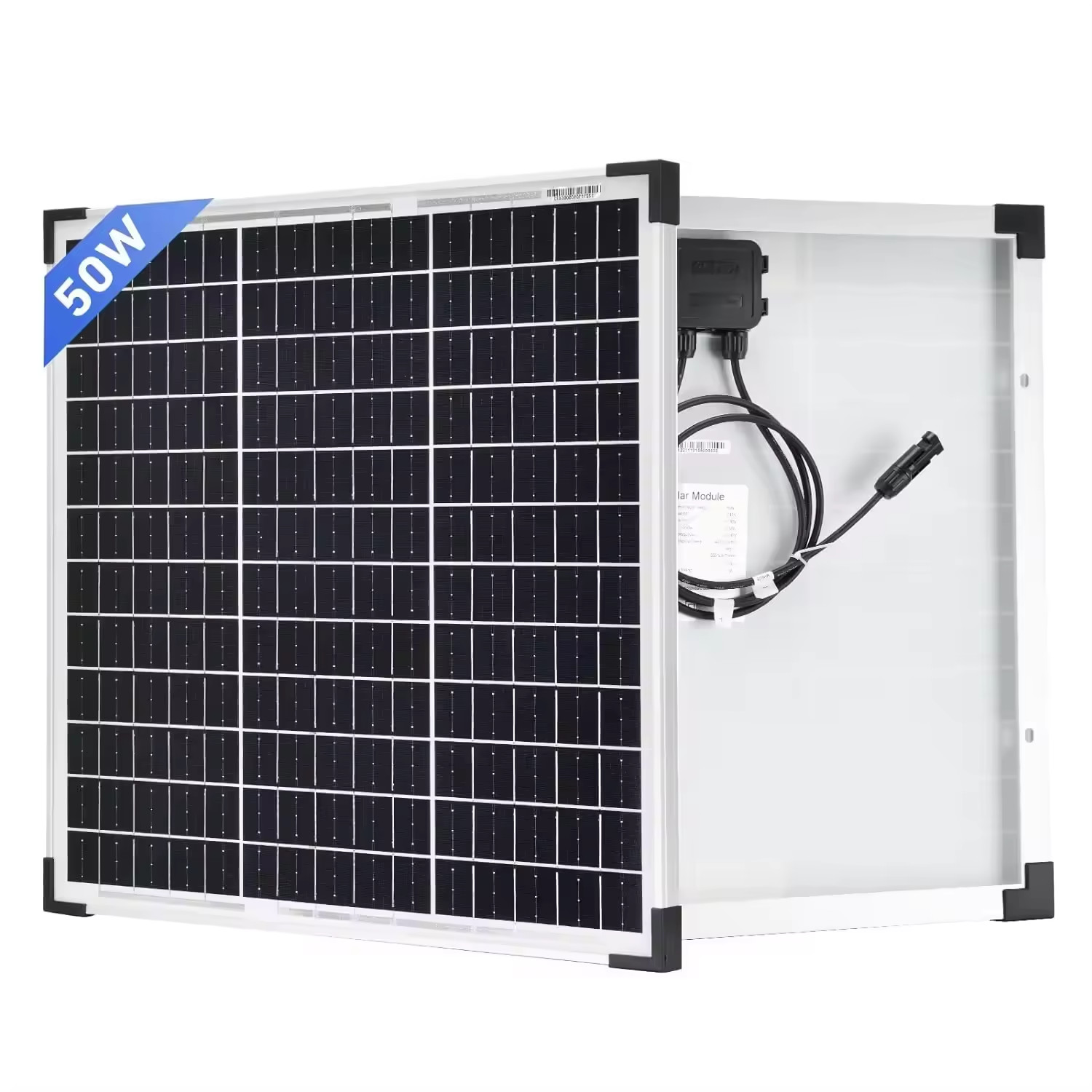 50W PERC High-Performance Silver Power Mono Solar Panel Battery Cell PV Module Charging Kit For Camp Rv Solar Caravan
