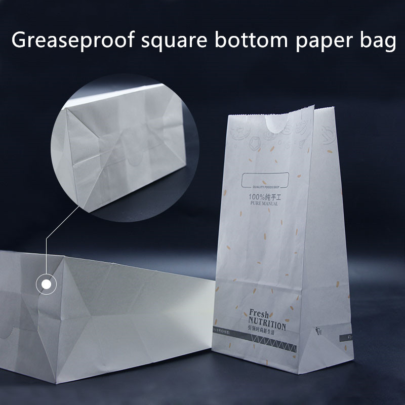 Eco Friendly High Toughness Bakery Paper Bag With Thumb Cut