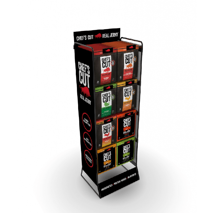 Splendid Clothing Display Racks Free Standing Shoes Display Stand Steel With Baskets