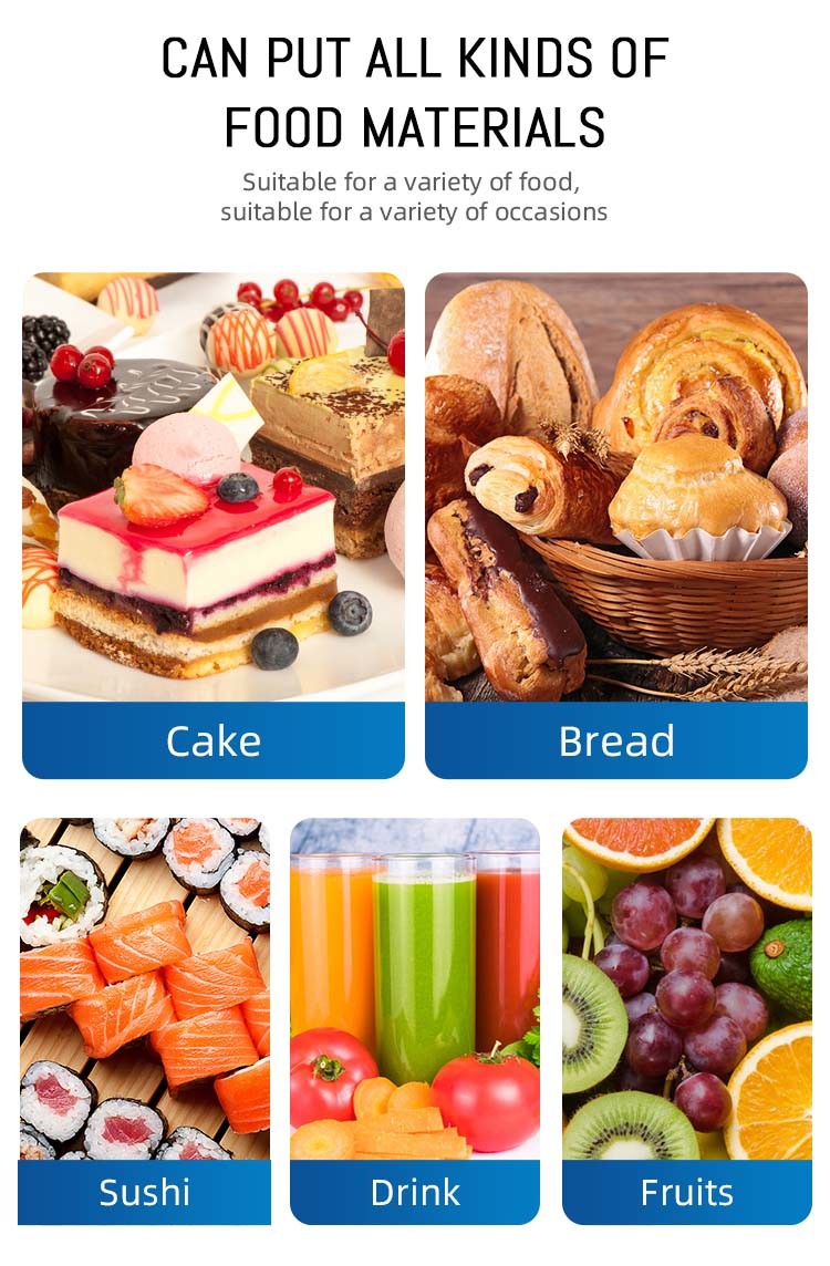 Automatic Defrosting Cake Display Cooler Dessert Supermarket Fridge