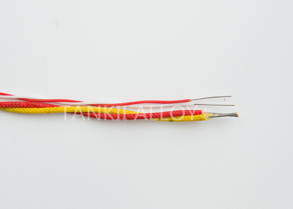 2*0.711mm Fiberglass Insulated Thermocouple Cable Oxidized Surface
