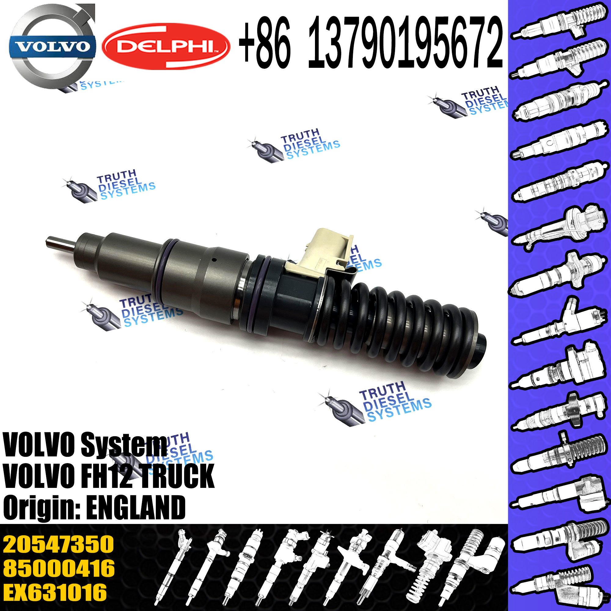 New Diesel Fuel Injector 20547350 VOE20547350 BEBE4D30001 For VOL 20569291 20564425 BEBE4D00001 BEBE4D00002