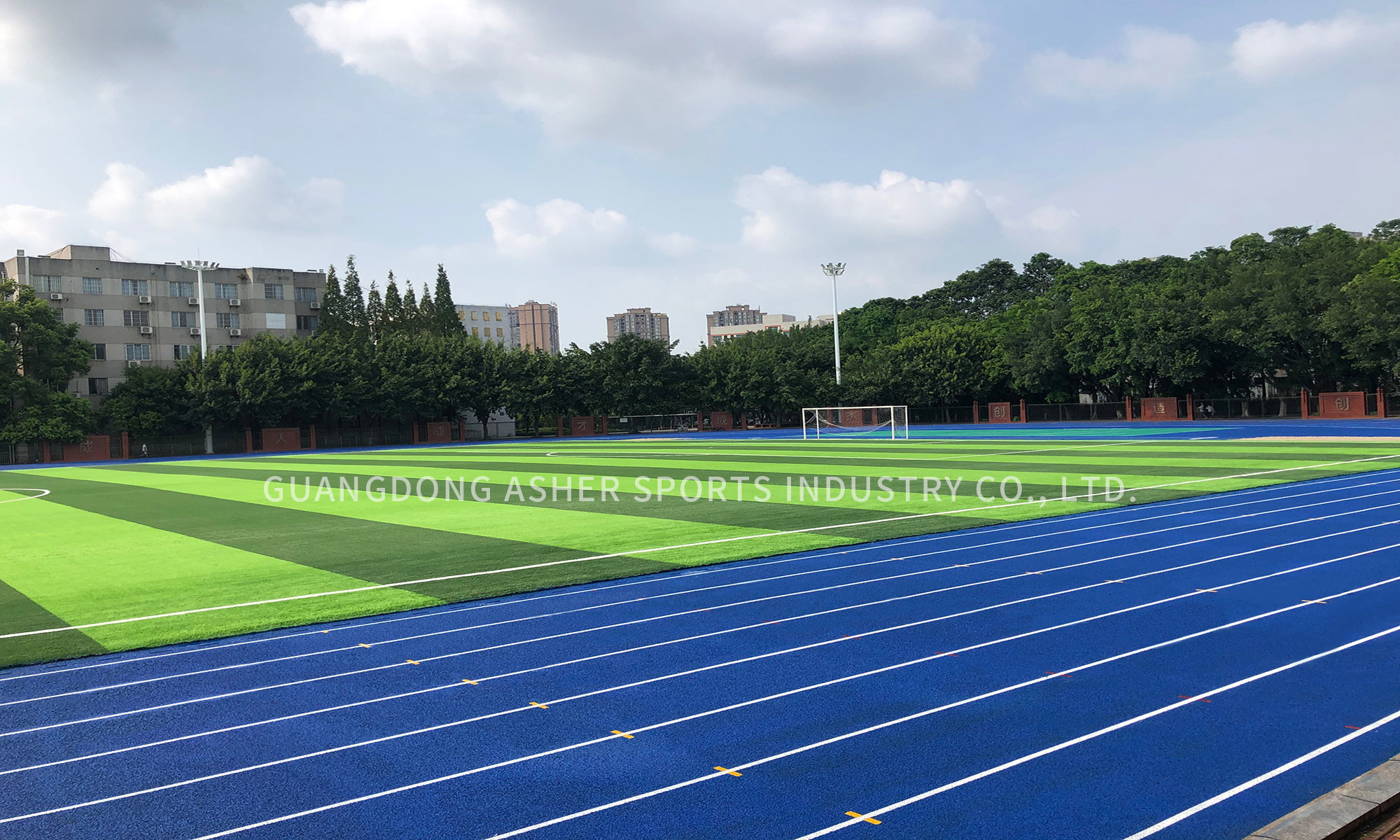 Full Pour IAAF Running Track Synthetic Outdoor 13mm Thickness