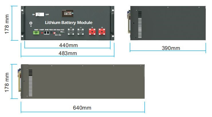 Black Lifepo4 Battery Pack 24v 100ah Li Ion Rechargeable Battery Pack