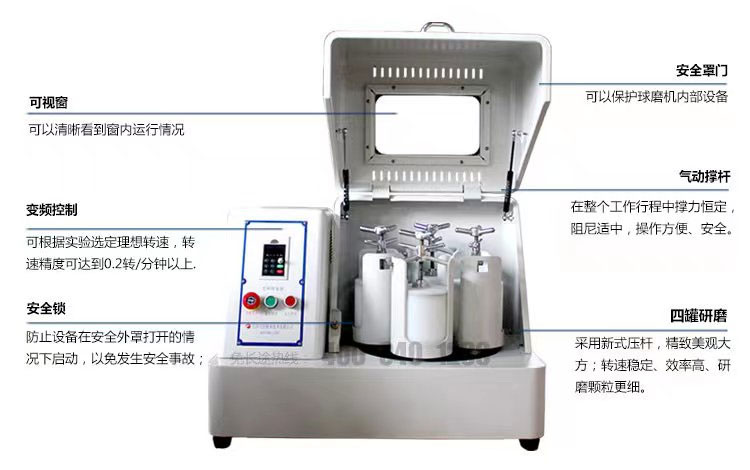 Vertical Laboratory Planetary Ball Mill In Geology Mineral Industry Low Noise
