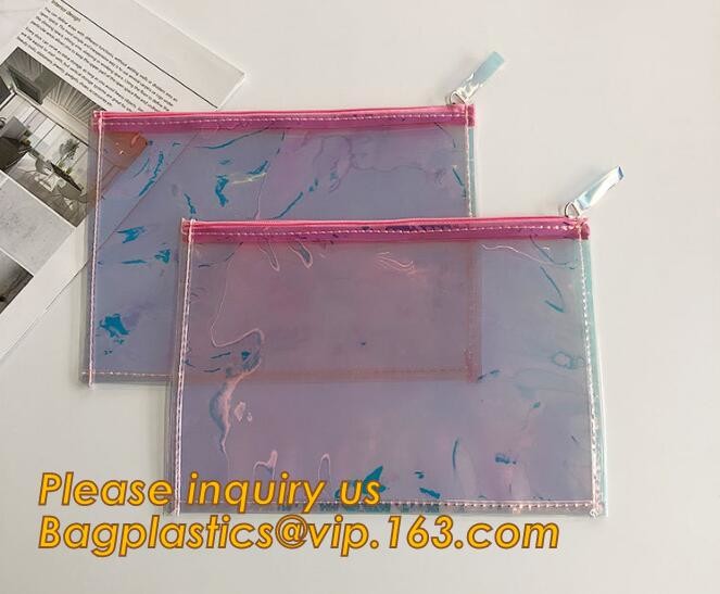 Plastic Bag OEM Custom PVC Loop Handle Image Printed Plastic Shopping Bag,Promotional Clear Waterproof Plastic Cosmetic