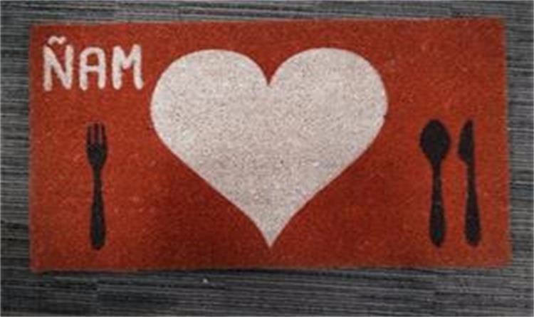 Coco fiber animal printed door mat with PVC backing