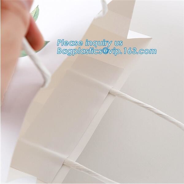 Luxury paper bags with handles Different Sizes,250gsm art paper shopping carrier bag custom printing with handle rope