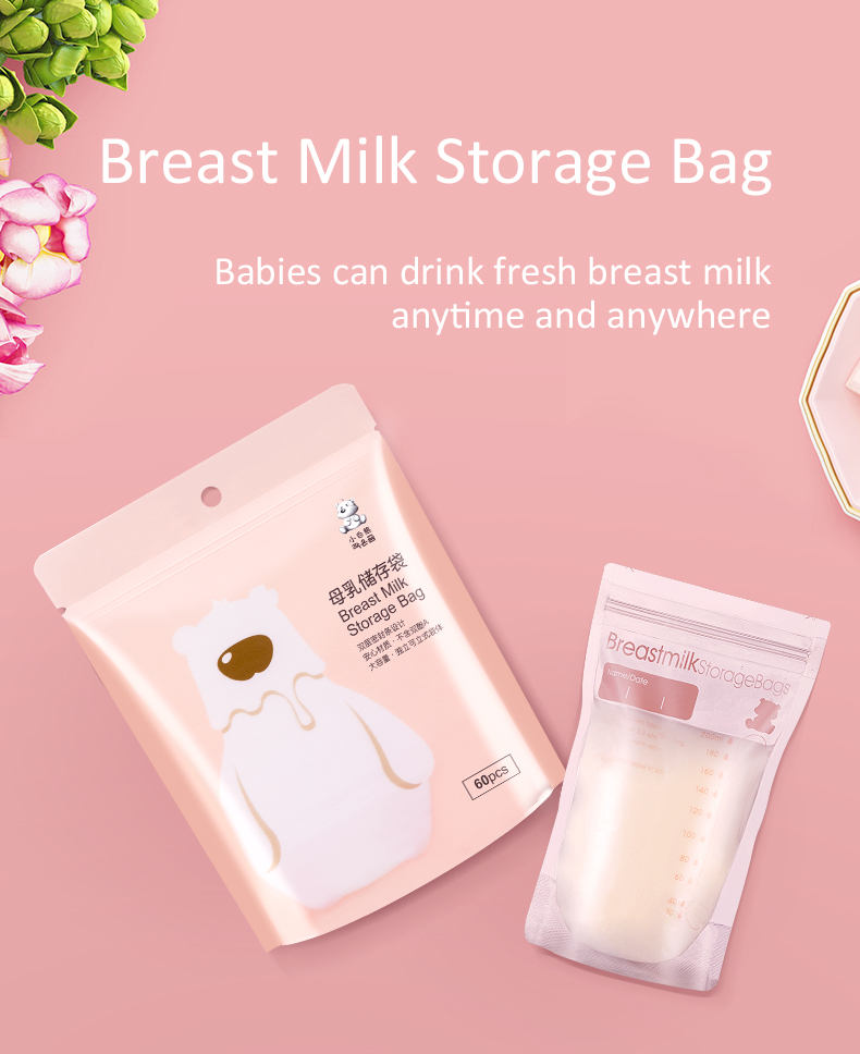 Manufacture Zip Lock Stand Up Breast Milk Bags Storage