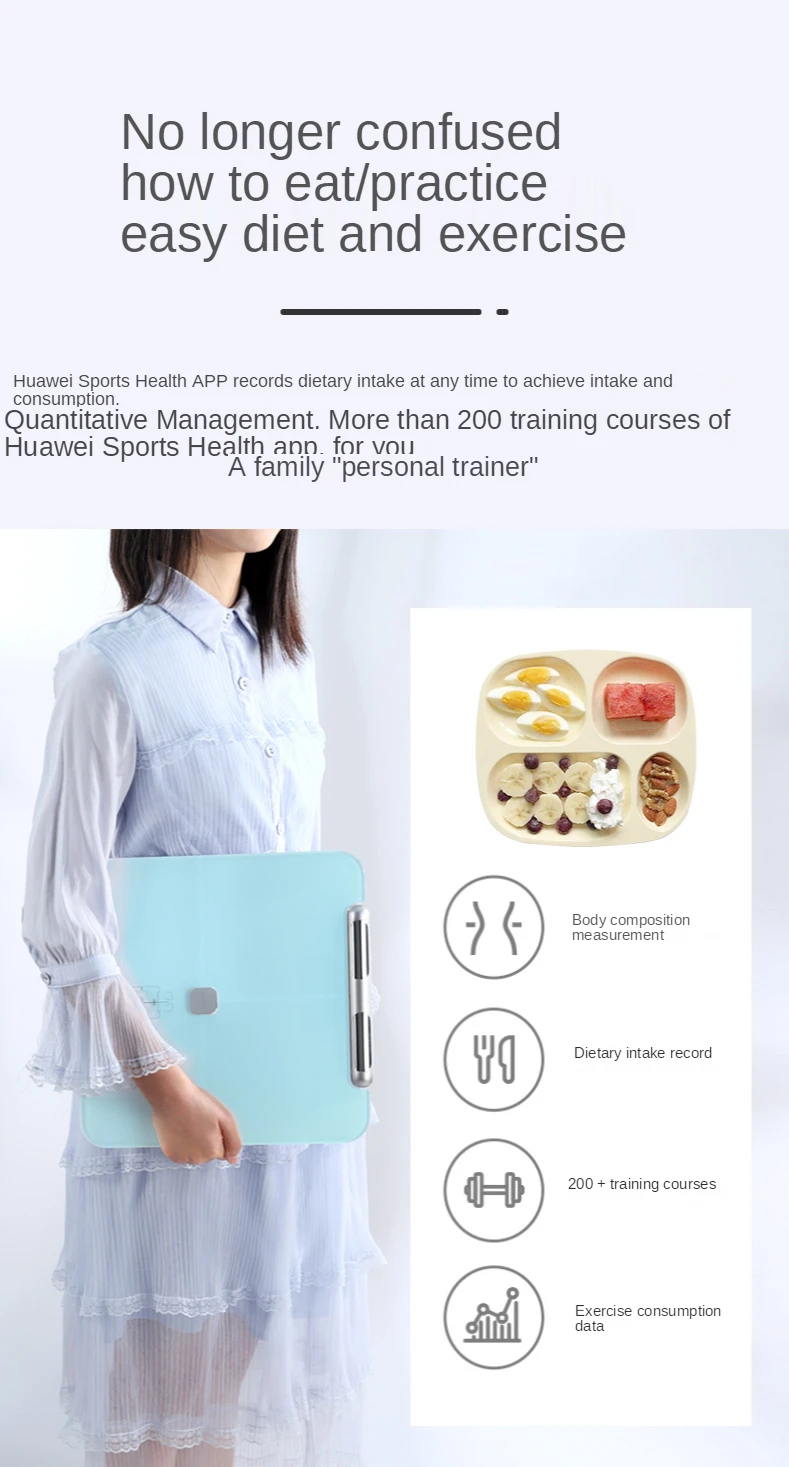 Huawei Smart Body Fat Scale 3 Pro All Round Body Composition Report Body Fat Scale Bluetooth Wifi Dual Connection