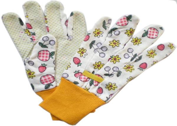 Drill PVC Polar Dots Printed Cotton & Polyester Women Gardening Working Gloves 9
