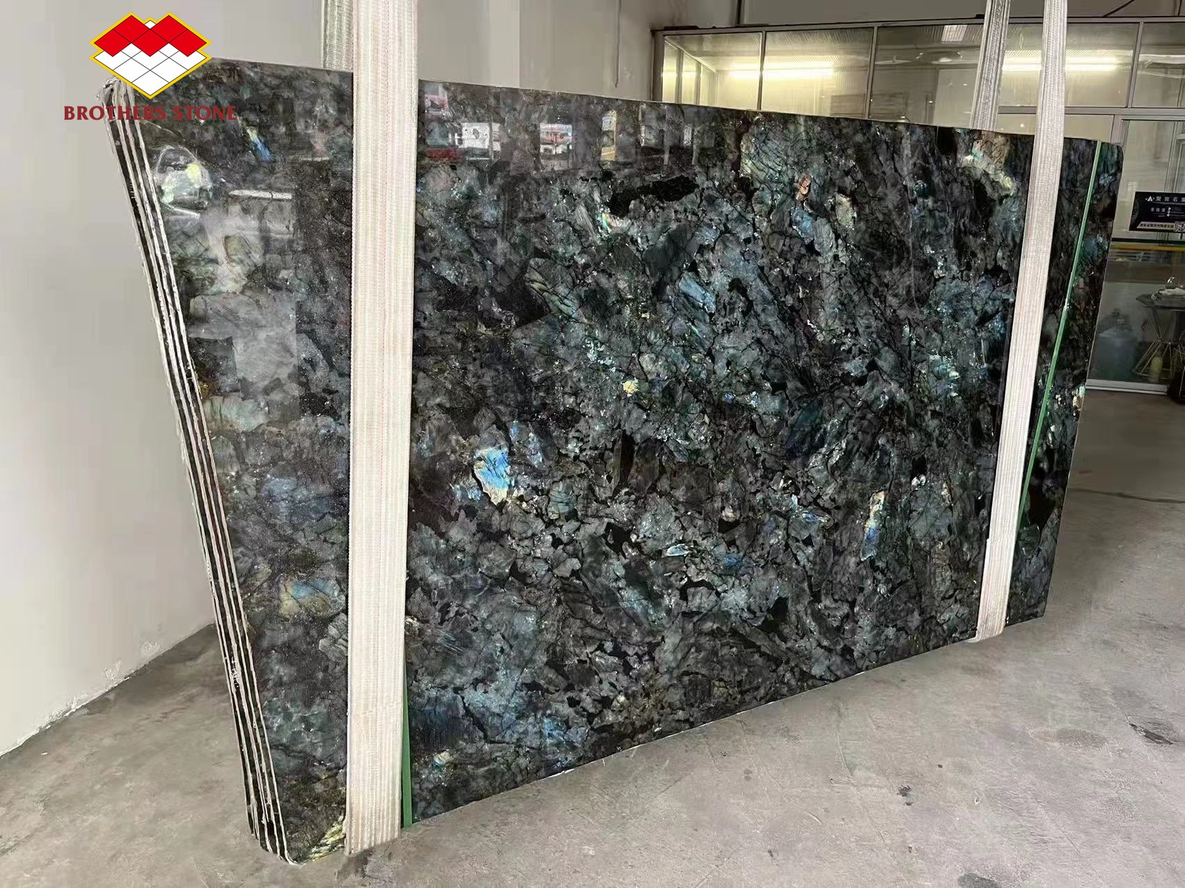 Big Slab Luxury Emerald Blue Onyx Marble from Brazil for Transparent Dinner Table Top