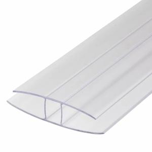  4mm -20mm Transparent Polycarbonate H Profile / Polycarbonate U Profile Manufactures