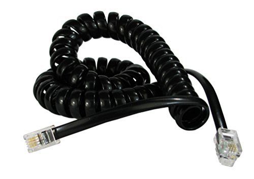 Customization Rj9 Coiled Telephone Handset Cable 5 Feet Rj11 Telephone Cable