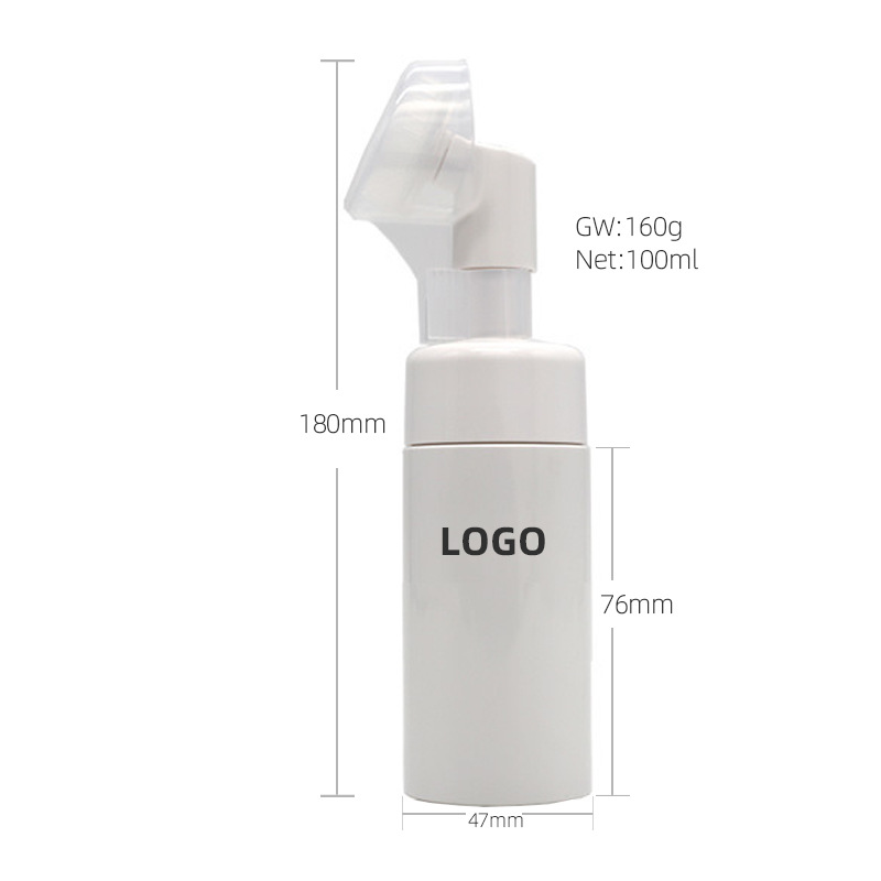 2025 Foaming Face Wash Private Label Turmeric Vitamin C Aloe Vera Amino Acid Facial Cleanser with Brush Whitening Face Cleanser