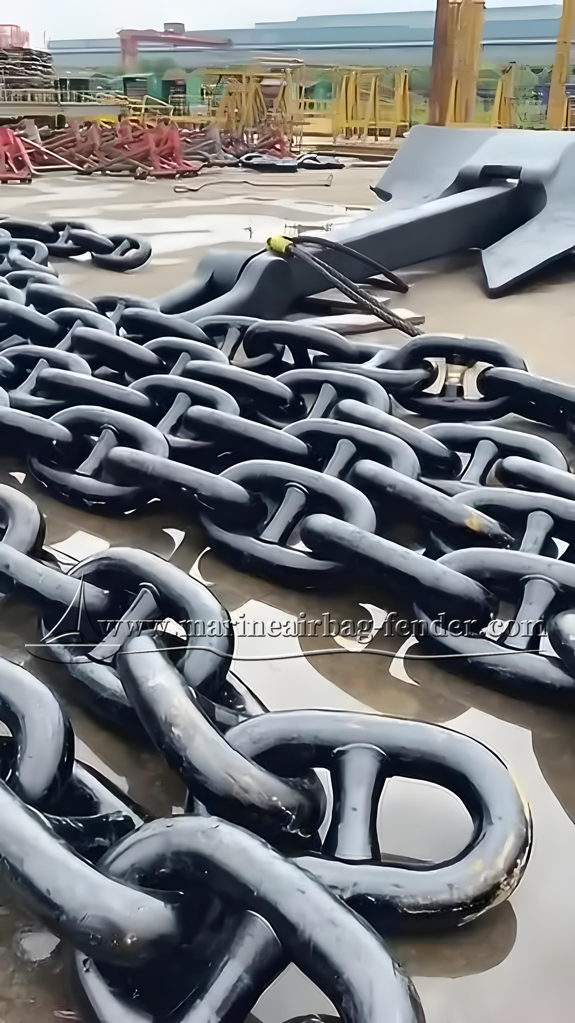 Galvanized Heavy Duty Mooring Chain Carbon Steel Bar Type
