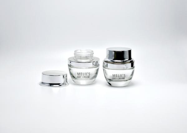 Heavy transparent Glass 30&50ml Unique Clear Glass Cosmetic Jar For Personal