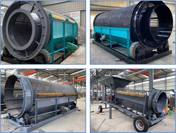 Rotary Cylinder Sand And Soil Stone Trommel Drum Screen Machine
