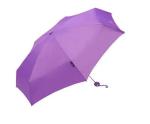 Purple Folding Compact Windproof Umbrella 3 Section 190T Ployester Fabric