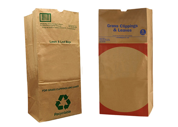 25Kg Lawn Paper Bags Heavy Duty Lawn Refuse Multiwall Kraft Paper Bag