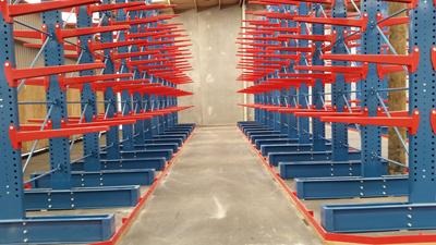 Heavy Duty Racking System Single Faced Cantilever Pipe Rack 500 Kg Per Arm