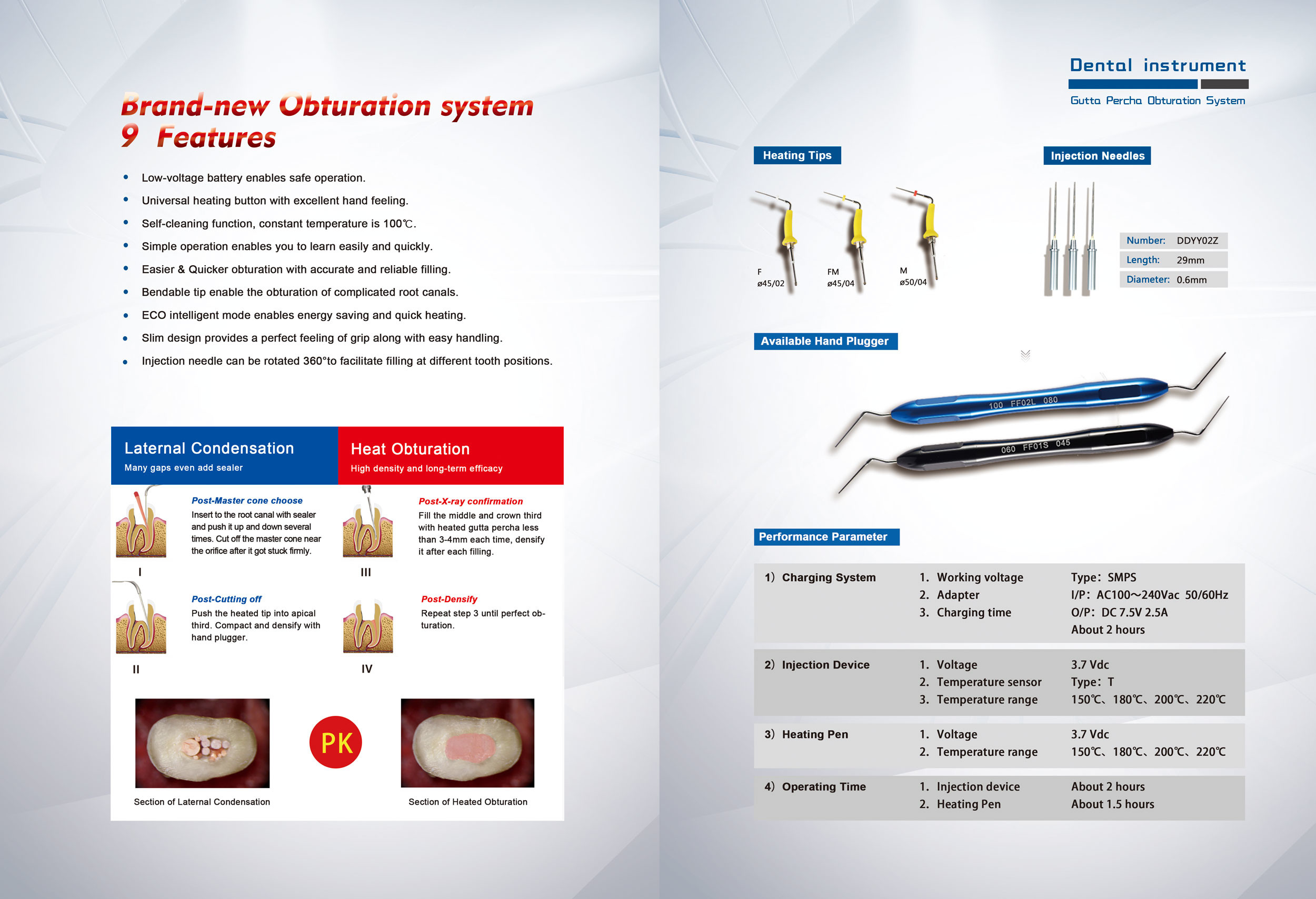 DC 4.5V Output Dental Endodontic Equipment Freefill Cordless Gutta Percha Obturation System