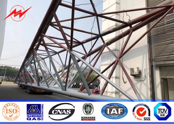 Quality Communication Telecommunic Steel Mono Pole Telecom Three Legs Tower With 86 Galvanization Standard for sale