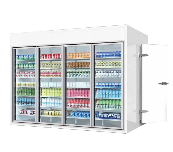 Supermarket Glass Door Display Fridge Freezer Beverage Vegetable Cheese Walk In