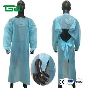  Long Sleeve Disposable CPE Aprons with Thumb Hook 116*188cm Manufactures