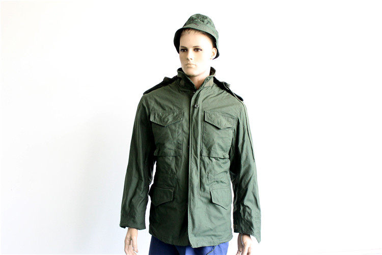 Men Alpha M65 Military Jacket With Hood Army Green Color