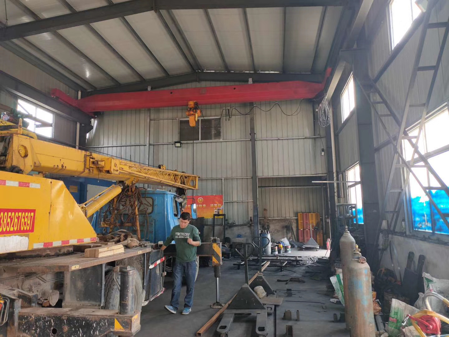 LD electric single beam bridge crane,10T truss, electric crane, steel wire electric hoist