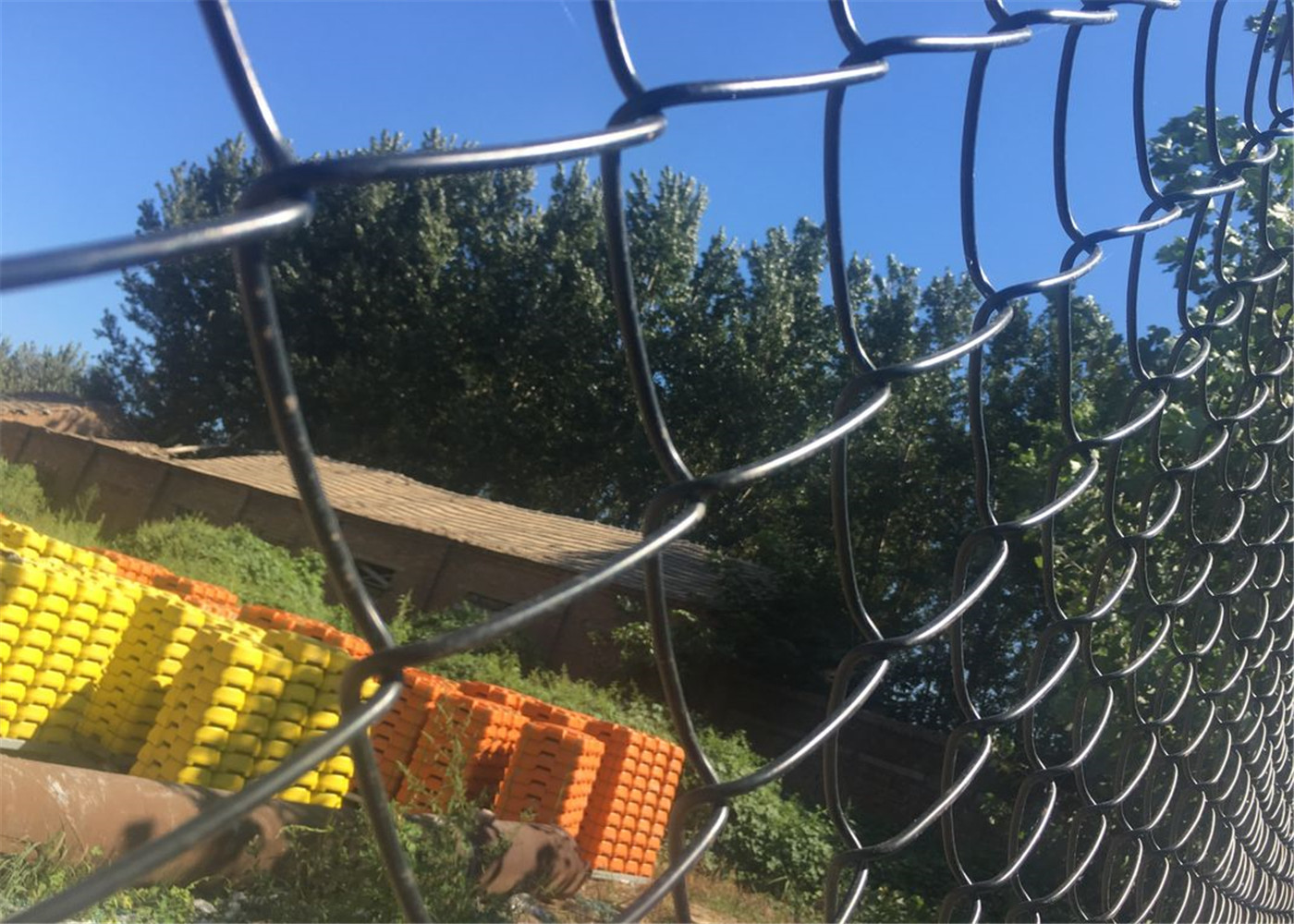 chain link fence for football field