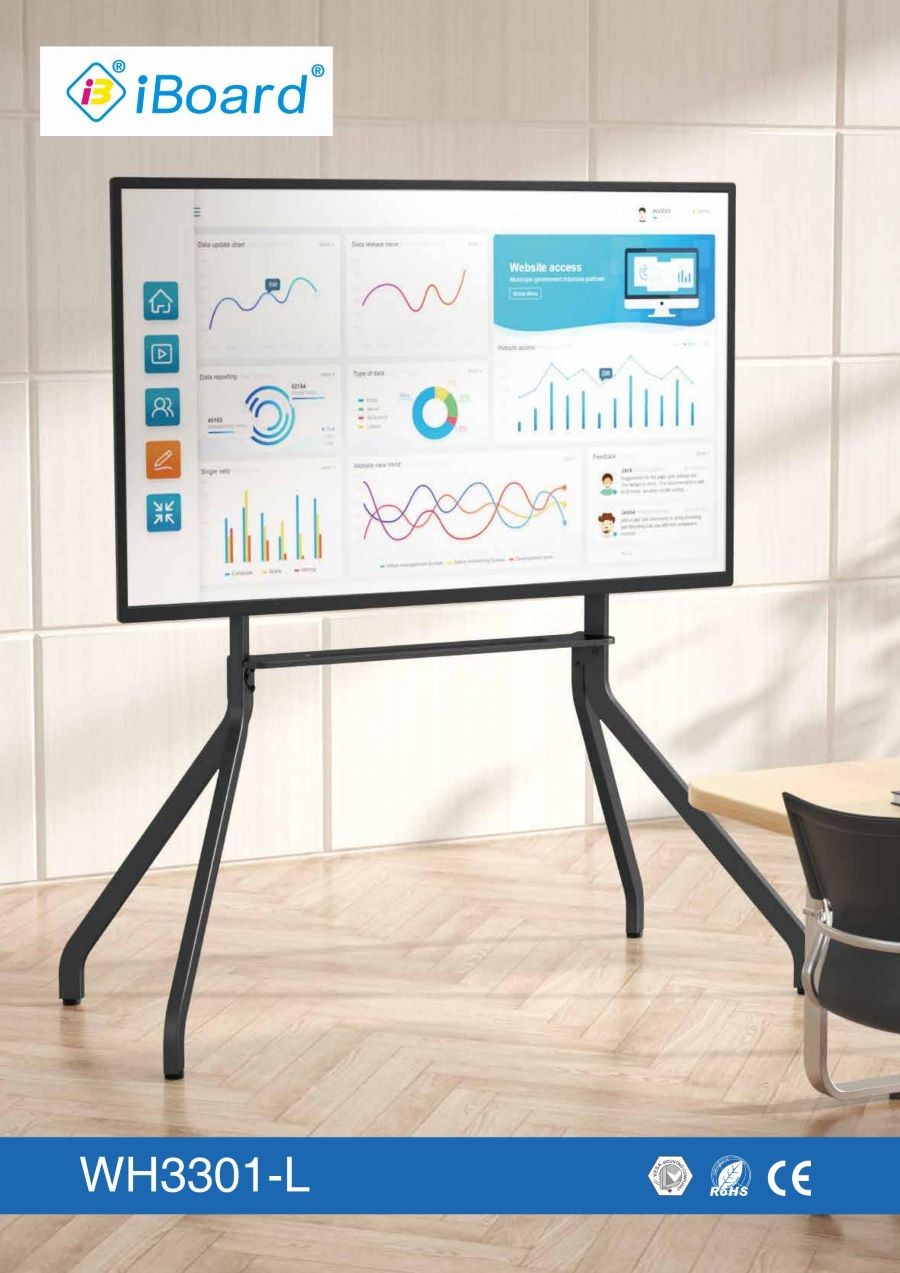 86inch Wheeled Tv Stands For Flat Screens CE FCC certificate