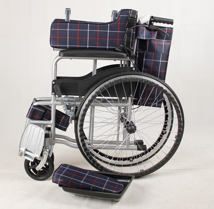 Class I Plaid Wheel Chair Manual Wheelchair ISO13485