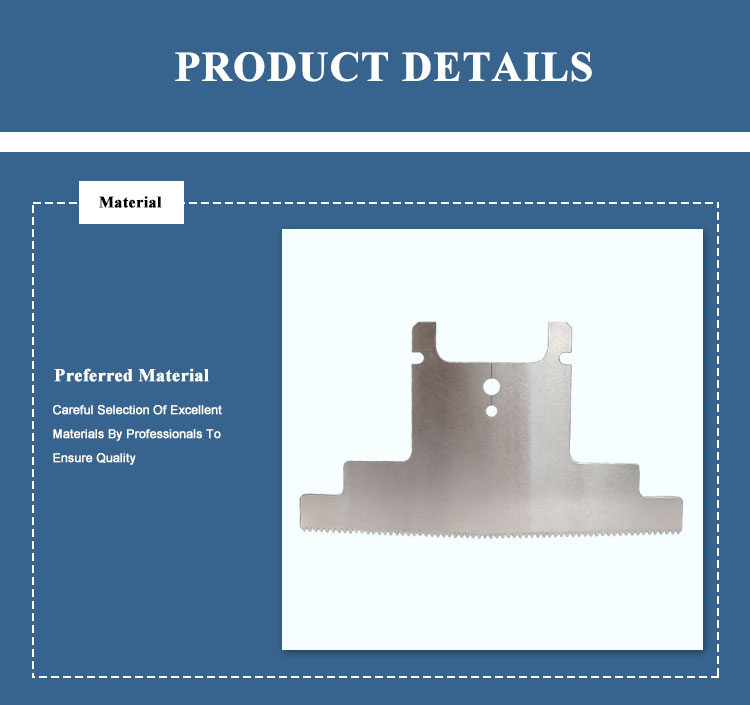 Serrated Saw Vertical Packaging Machine Blades M2 High Speed Steel 58-62HRC