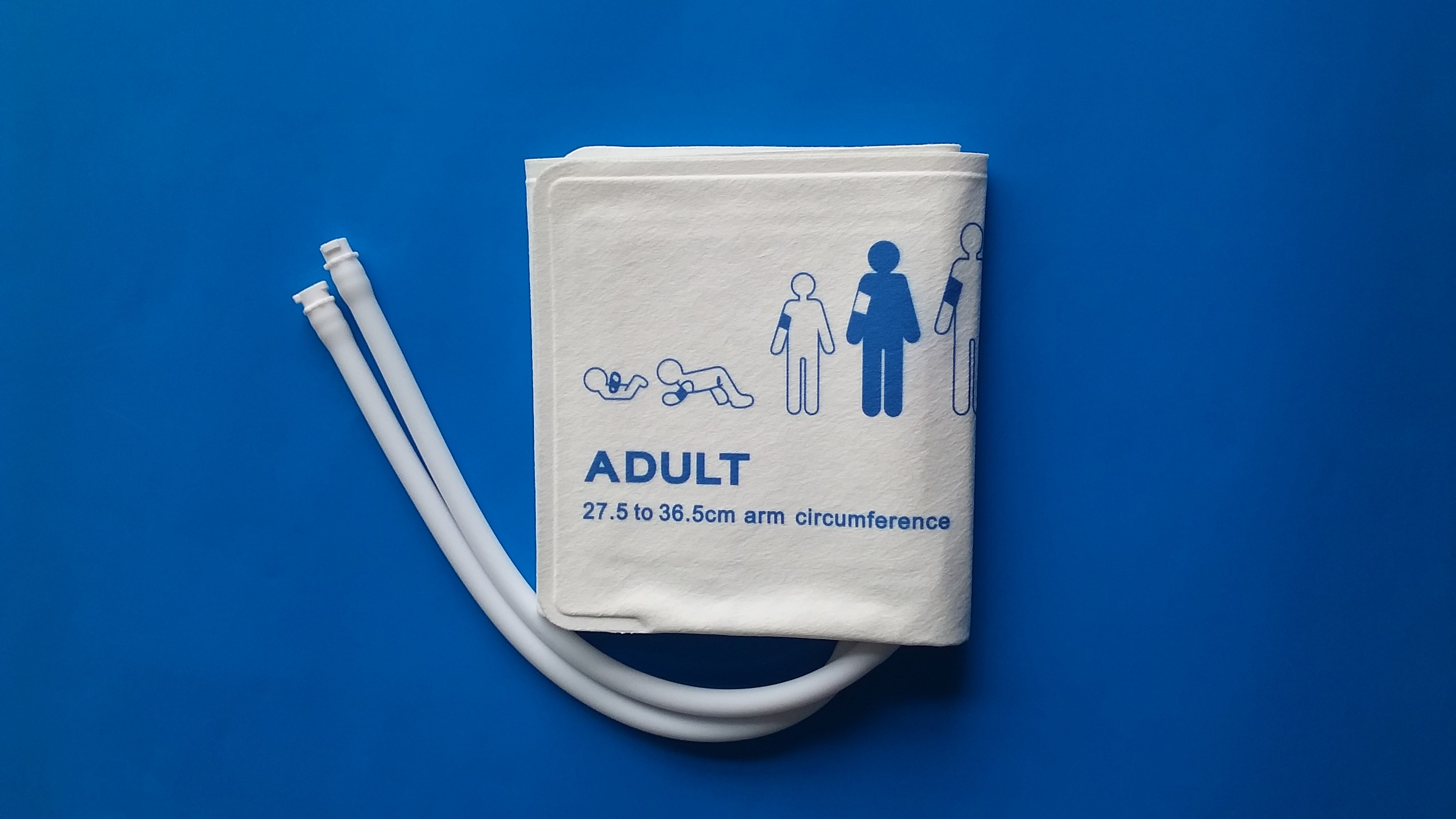 Adult Disposable NIBP Cuff Double Tubes for 5 Sizes With Plastic Connector